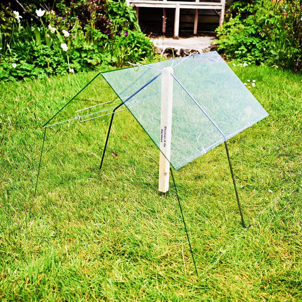 Traditional Cloche Frame Kit - High Barn - with Easy Assembly Support Post. Glass Excluded.