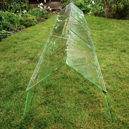 Traditional Cloche Frame Kit - High Barn - with Easy Assembly Support Post. Glass Excluded. - Plant Supports & Garden Cloches
