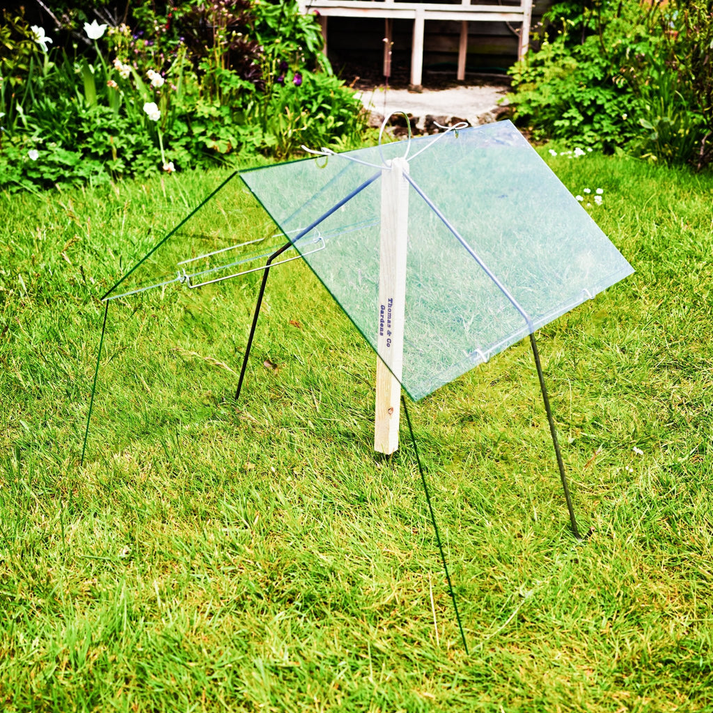 Traditional Cloche Frame Kit - High Barn - with Easy Assembly Support Post. Glass Excluded. - Plant Supports & Garden Cloches