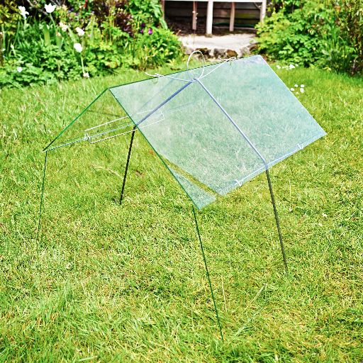 Traditional Cloche Frame Kit - High Barn - with Easy Assembly Support Post. Glass Excluded. - Plant Supports & Garden Cloches