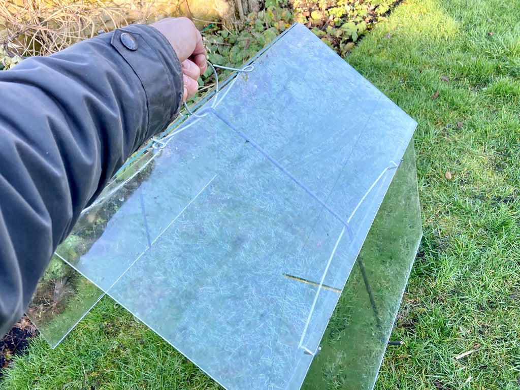 Traditional Cloche Frame Kit - Low Barn - with Easy Assembly Support Post. Glass Excluded. - Plant Supports & Garden Cloches